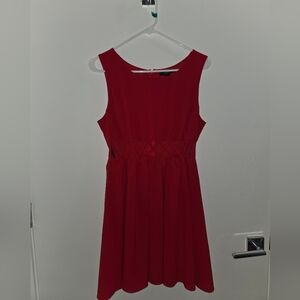 Forever 21 Red Midi Sundress with Cut Out